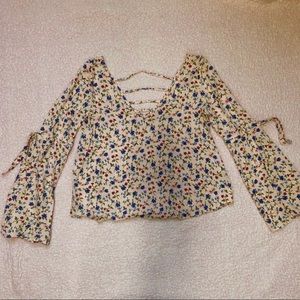 Hollister Long Sleeve Floral Blouse